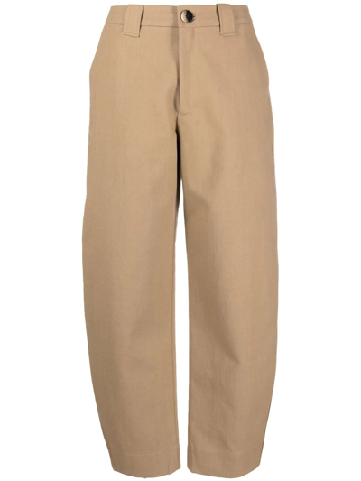 Ganni Beige Suit Trousers In Neutrals