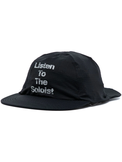 Takahiromiyashita The Soloist Slogan-print Cap In Schwarz