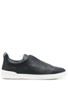 Z ZEGNA SLIP-ON LEATHER SNEAKERS