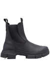 Ganni City Recycled Rubber Ankle Boots Black