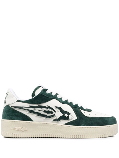 Enterprise Japan Rocket-patch Detail Low-top Sneakers In Green