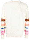 BARROW LOGO-MOTIF CABLE-KNIT JUMPER