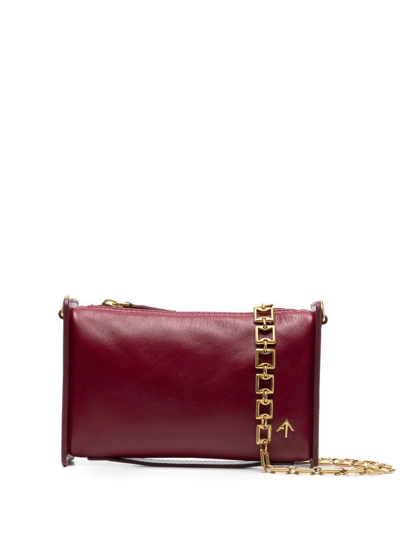 Manu Atelier Mini Carmen Leather Crossbody Bag In Burgundy ModeSens