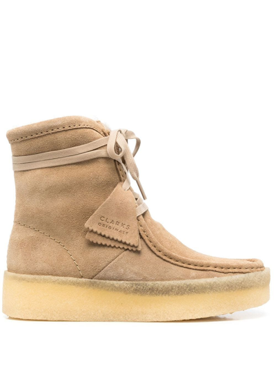 Clarks Originals Lace-up Suede Ankle Boots In Neutrals