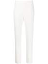Proenza Schouler Bi-stretch Crepe Slim Trousers In Weiss