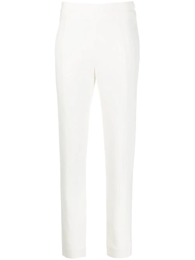 Proenza Schouler Bi-stretch Crepe Slim Trousers In White