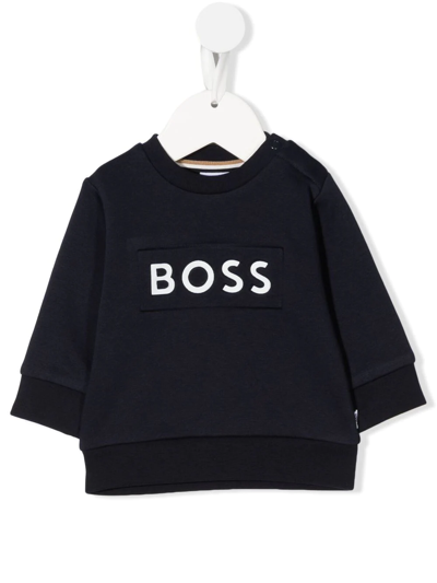 Bosswear Babies' Embossed Logo Jumper In Blau