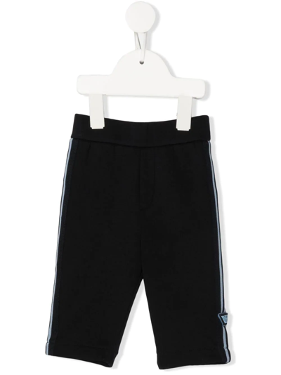 Emporio Armani Babies' Side-stripe Track Pants In Blue