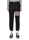 THOM BROWNE 4-BAR PRINT DRAWCORD HEM WOOL TRACK PANTS