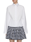 Alaïa Corset Button-down Poplin Shirt In White