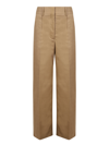 Burberry Wide-leg Tailored Trousers In Beige