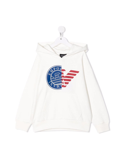 Aspesi Logo Hooded Sweatshirt In Hot White