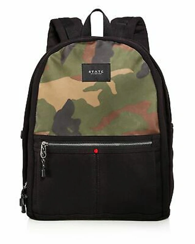 Pre-owned State Bag Canvas Nevins Backpack, Camo/black
