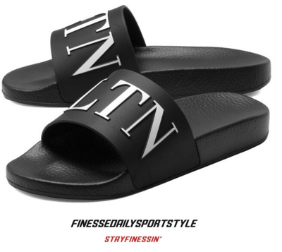 Pre-owned Valentino Garavani Logo Sliders/slides - Men's - Size: 5 - Vy2s0873sye0ni - Sale