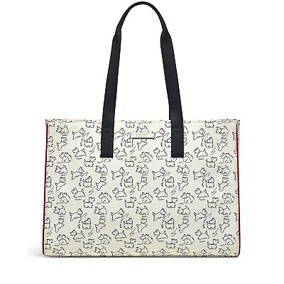 Pre-owned Radley Sktch L Tot Ladies Tote Pack Case Sack Holdall Zip Stamp Textured