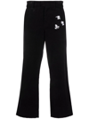 SOULLAND X PEANUTS EMBROIDERED-GRAPHIC STRAIGHT-LEG TROUSERS