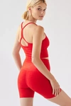 Beyond Yoga Keep Pace Bike Short In Red