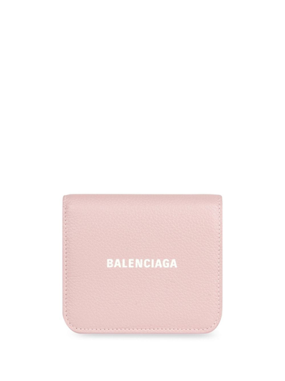 Balenciaga Cash Flap Coin Cardholder In Pink