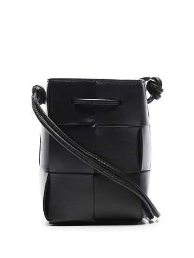 Bottega Veneta Mini Cassette Bucket Bag In Black