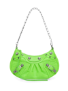 Balenciaga Borsa Le Cagole Mini Con Catena Con Lavorazione Coccodrillo Da Donna In Verde Acceso In Green