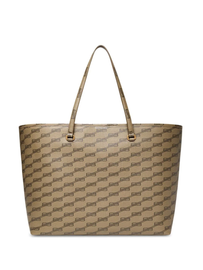 Balenciaga Signature Shopper Tote In Brown