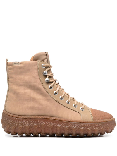 Camper Lace-up Ankle Boots In Neutrals