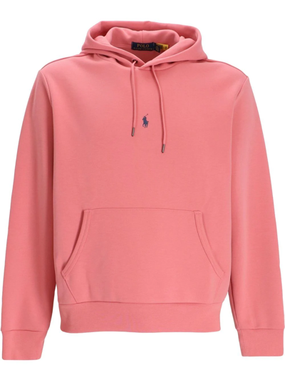 Polo Ralph Lauren Polo Pony Cotton-blend Hoodie In Pink