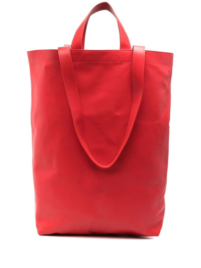 Marsèll Oversized Leather Tote Bag In Red