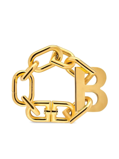 Balenciaga B-chain Xxl Bracelet In Shiny Gold