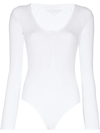 Good American Feel Good Scoop-neck Cotton-blend Jersey Body In White