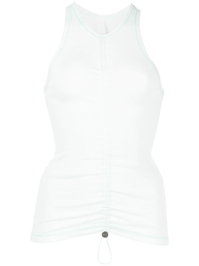 Dion Lee Sleeveless Gathered-detail Top In Clear Blue