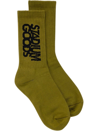 Stadium Goods Logo-print Crew Socks In Green