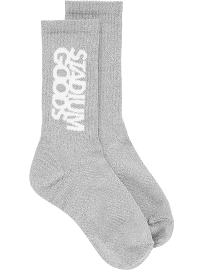 Stadium Goods Logo-print Crew Socks In Grey