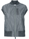 Sacai Ma-1 Nylon Utility Vest In Green
