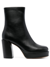 3.1 Phillip Lim Naomi Leather Platform Boots In Black