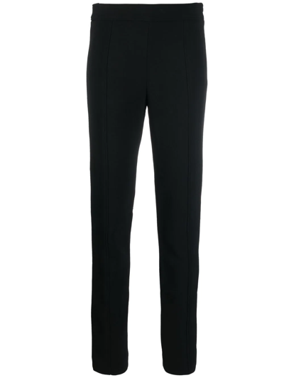Proenza Schouler Bi-stretch Crepe Slim Trousers In Black