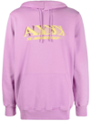 Alyx Logo-print Relaxed-fit Cotton-blend Hoody In Pink