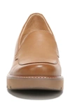 Naturalizer Cabaret Lug Sole Loafers In English Tea Brown Synthetic