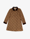 GUCCI LOOK MONOGRAM-EMBROIDERED WOOL-BLEND COAT 6 YEARS