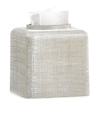 Labrazel Woven Tissue Cover In Platinum/ivory