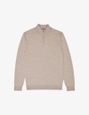 Reiss Blackhall Funnel-neck Merino-wool Jumper In Rosemary