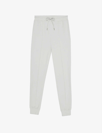 Reiss Premier Drawstring Woven Jogging Bottoms In Off White
