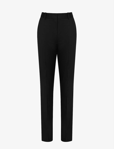 REISS REISS WOMEN'S BLACK HAISLEY SLIM-LEG WOOL-BLEND TROUSERS,55881419