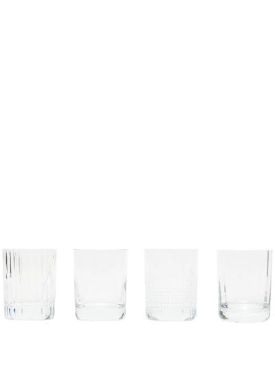 Baccarat Elements -crystal Tumblers (set Of 4) In White