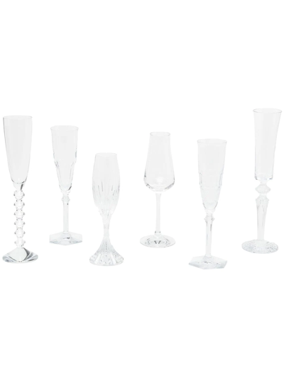 Baccarat Bubble Champagne Glasses (set Of 6) In White