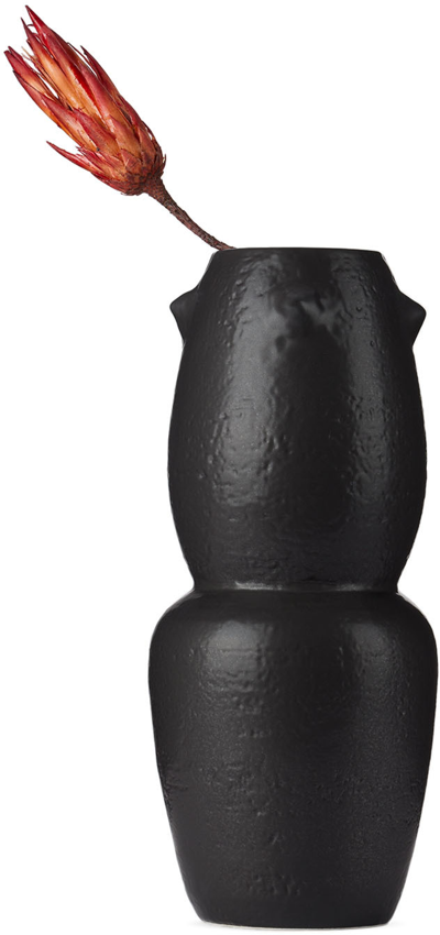Jars Céramistes Limited Edition Black Les Sages Horace Vase In Noir