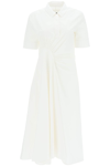 Jil Sander Cotton Poplin Dress In Natural (white)