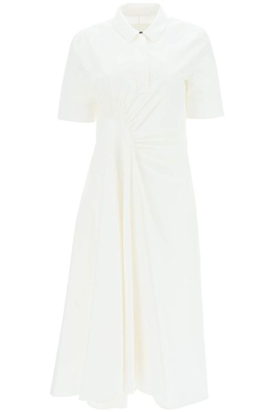 Jil Sander Cotton Poplin Dress In White