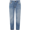 MOSCHINO LIGHT BLUE JEANS FOR KIDS WITH LOGO
