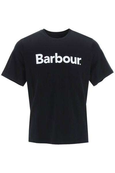 Barbour Logo Tee T-shirt In Black